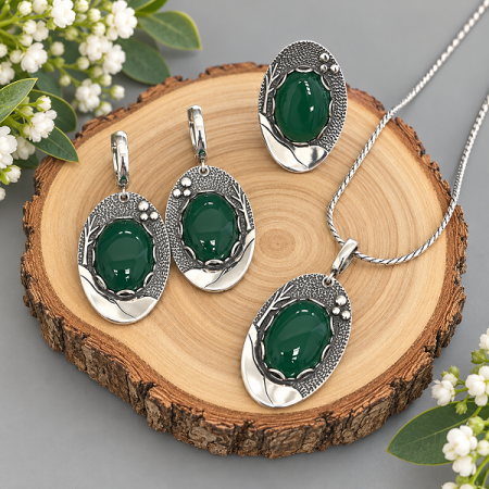 Серебряные серьги Лагуна 